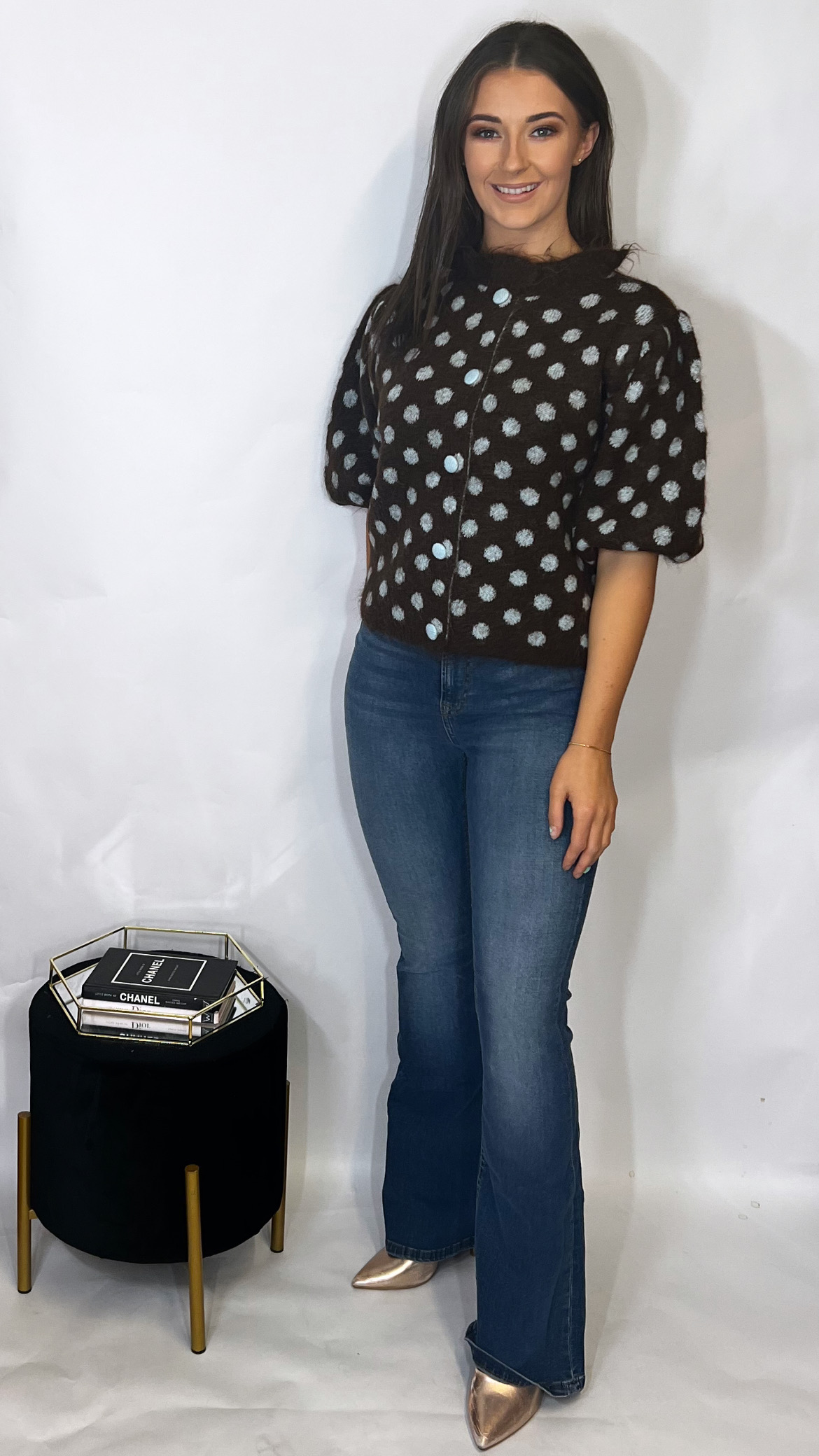 Poppy Cardigan Brown - Image 2