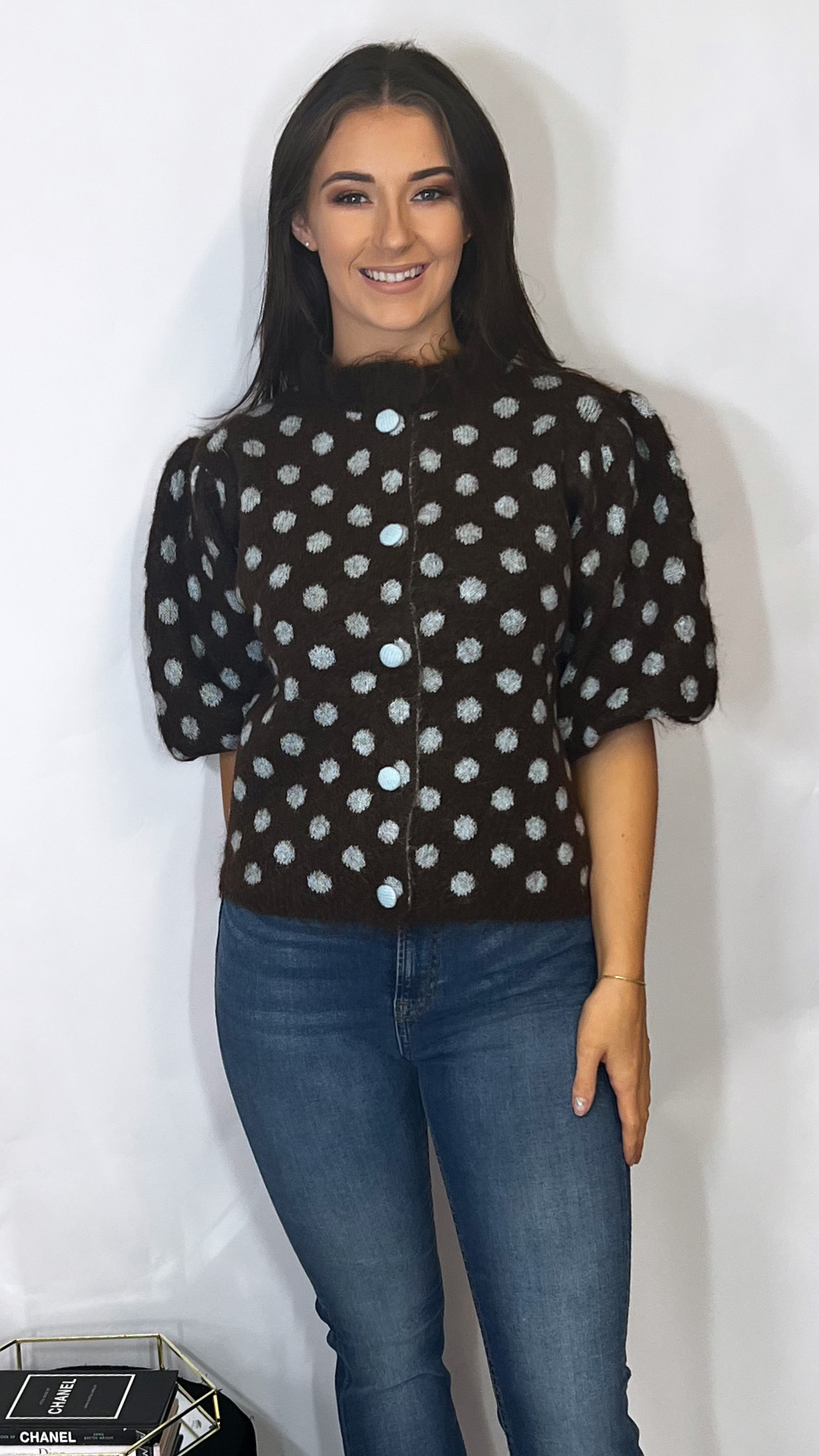 Poppy Cardigan Brown - Image 4