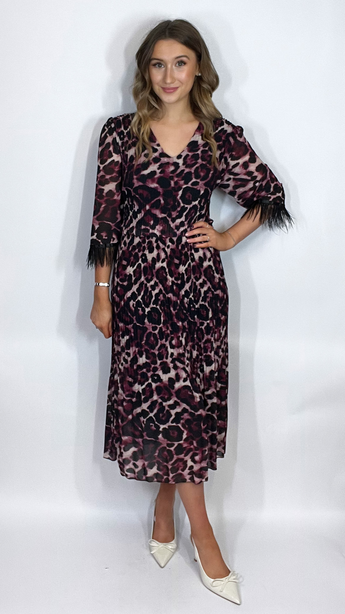 Enya Midi Dress Wine