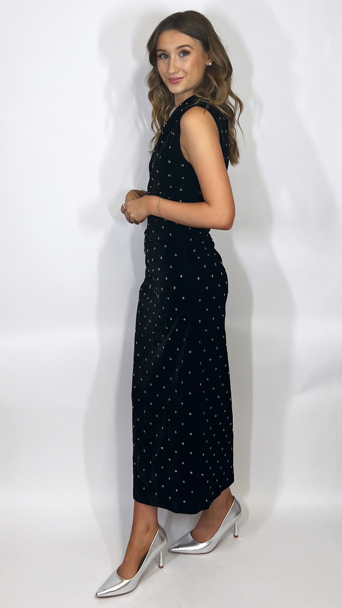 Donna Velvet Dress Black - Image 2