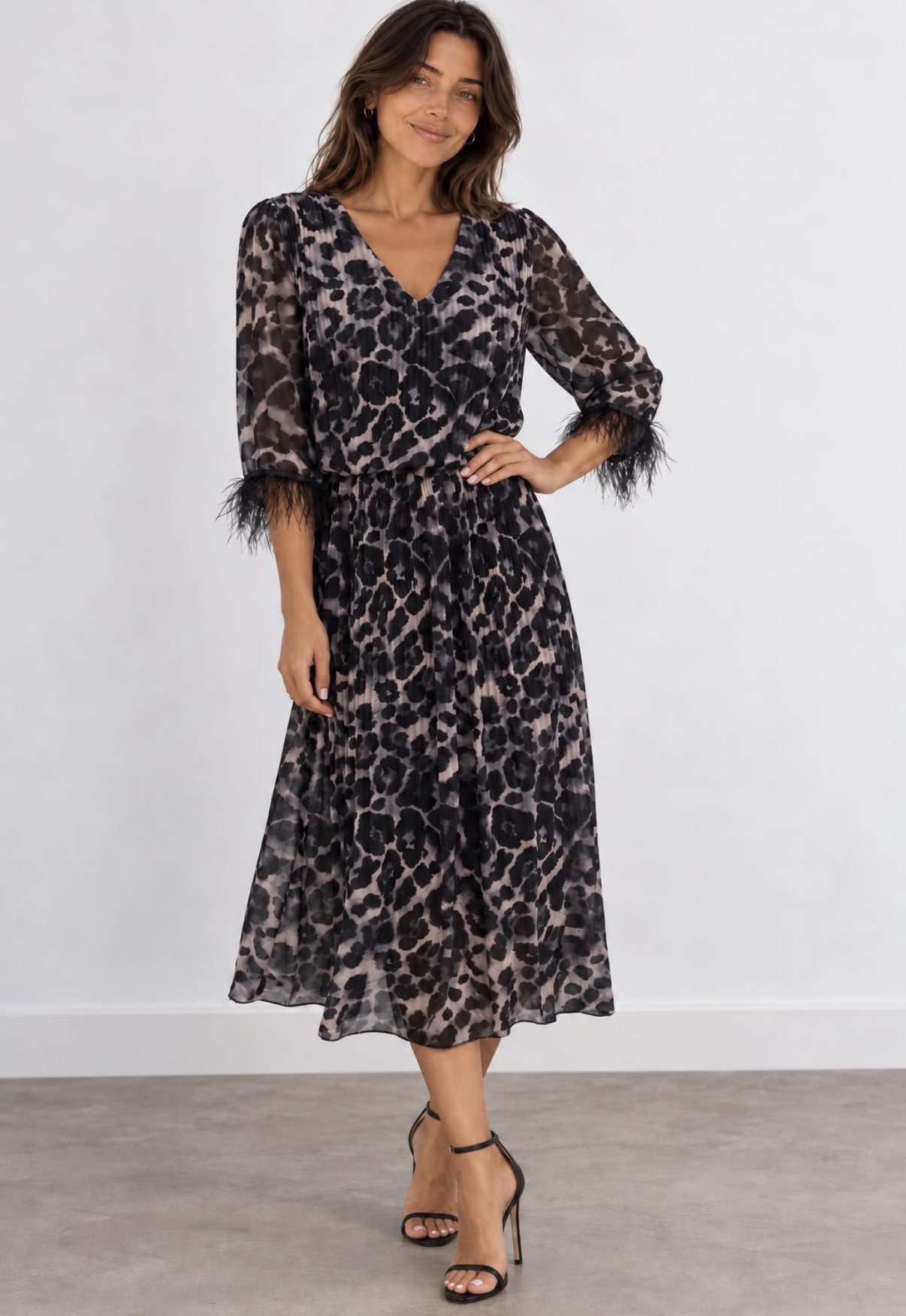 Enya Midi Dress Black