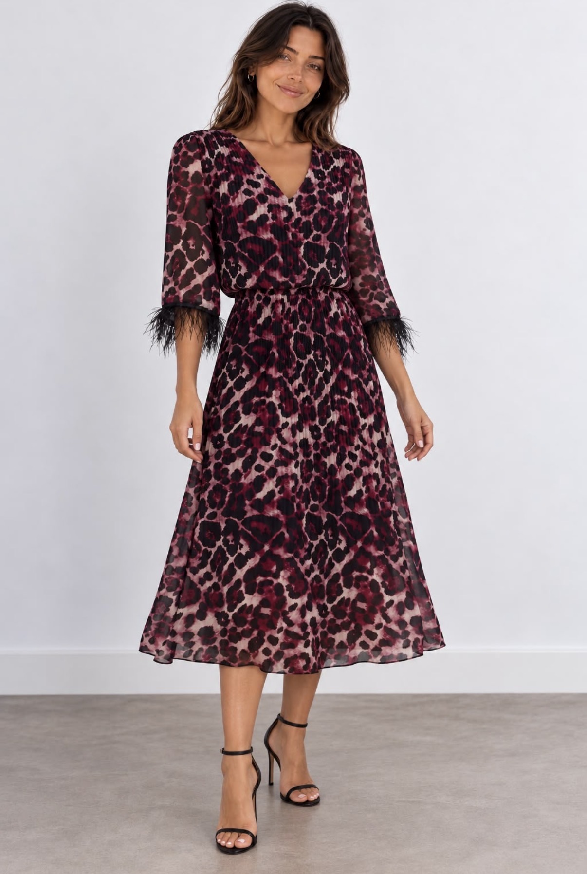 Enya Midi Dress Wine